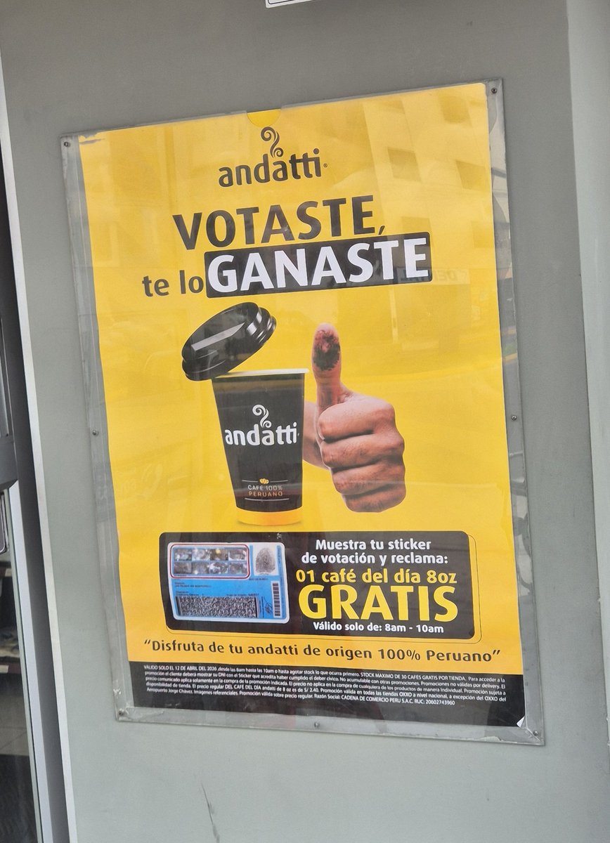 ViolinPaka's tweet photo. Alguien dígale a los de Andatti que en estas #EleccionesPerú2026  ya no se pone sticker. https://t.co/uc41cHLkVH