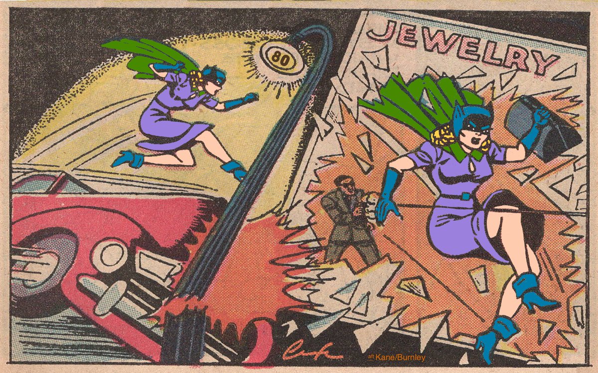 ChuckBrouilette's tweet photo. #80YearsAgoToday in #BatmanComics #35 #TheCatWoman goesOnA #gonzo #GothamCityCrimeSpree as a #blondeBombshell #forTheFirstTime intentToConvince #herFormerGang toReassemble #onHerBehalf byConvincingThem #sheHasNineLives but sheDitchesThe #peroxide #afterHerNextOuting #thatDecember https://t.co/UNahEDmVYE