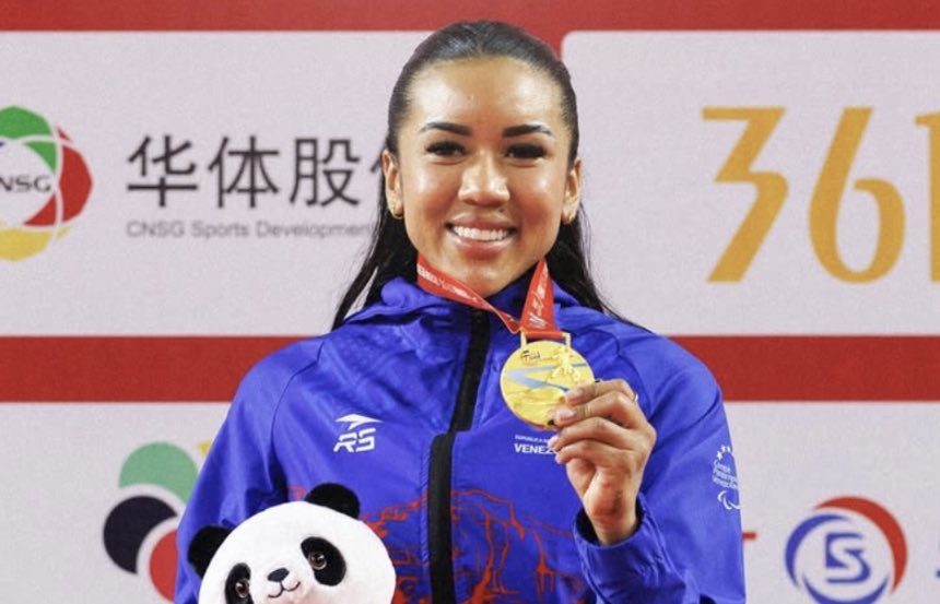 globovision's tweet photo. 🟡 #EnNoticia | La venezolana Yorgelis Salazar obtuvo la medalla de oro en la Karate 1 Premier League de Leshan, China, tras vencer a Cylia Ouikene en la final de kumite -50 kg. 

Este triunfo representa su segundo título de la temporada 2026 y el octavo en su trayectoria dentro de esta competición. Actualmente, la deportista ocupa el séptimo puesto del ranking mundial en su categoría.

#Globovisión #Nacionales
📸 Cortesía