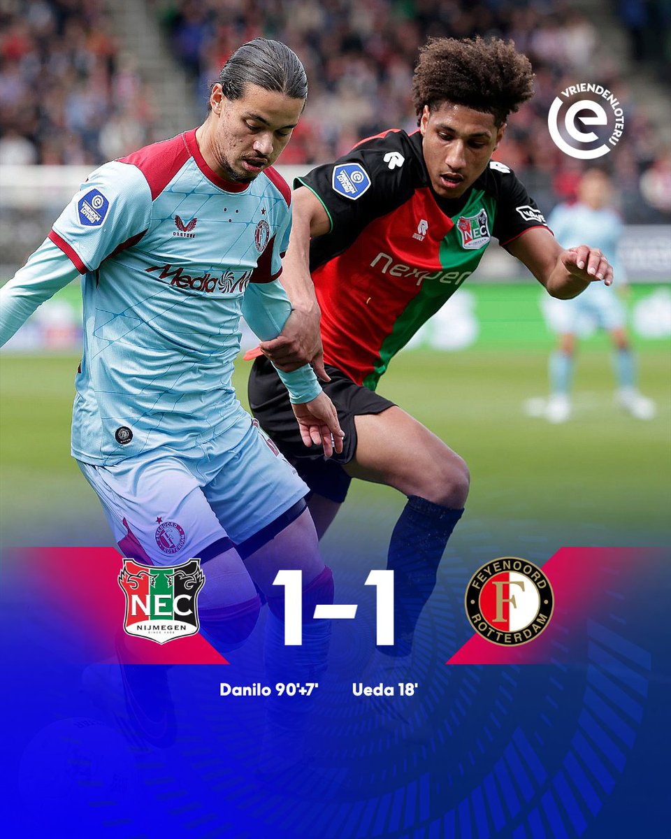 EredivisieEN's tweet photo. N.E.C. strike late to keep the race for second alive, points shared in Zwolle ⚖️

#NECFEY #PECEXC https://t.co/ElwC4RDRNa