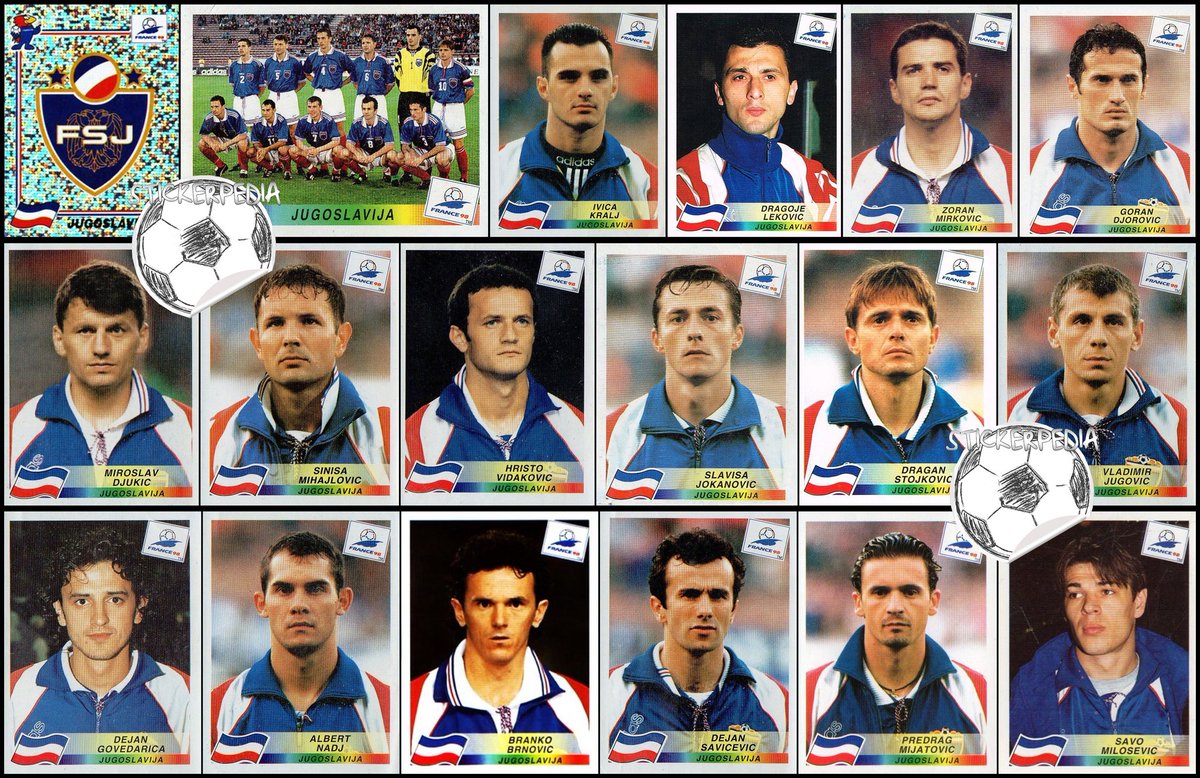 Stickerpedia1's tweet image. FR Jugoslavija WC 1998 #panini