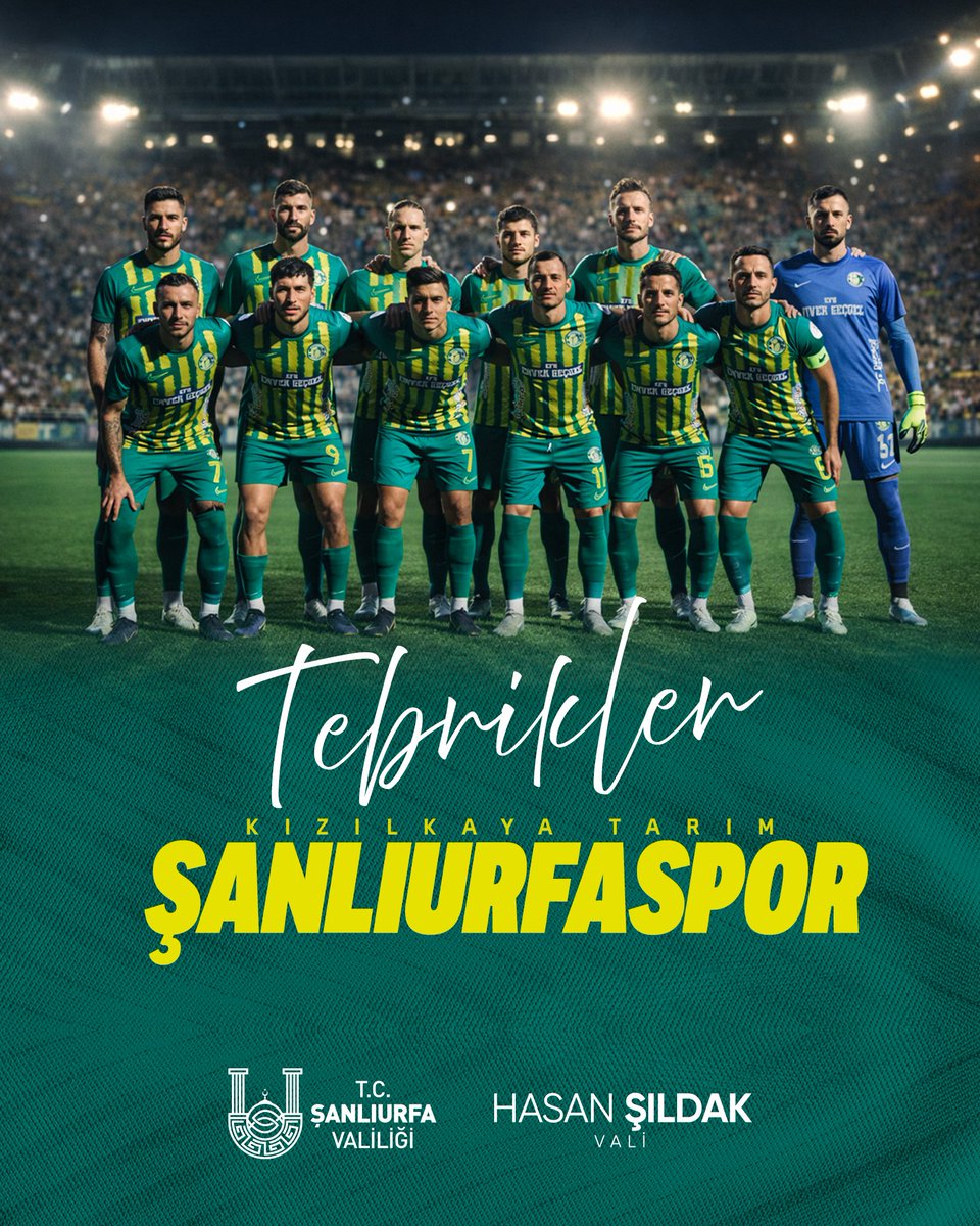 hasansildak's tweet photo. Bugün elde ettiği başarılı sonuç dolayısıyla Şanlıurfaspor’umuzu tebrik ediyorum🔰

#Şanlıurfaspor https://t.co/oHC3BTkftI