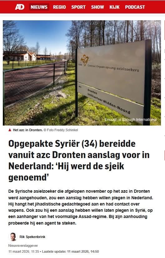 Opgepakke Syriër (34) bereidde aanslag voor vanuit AZC Dronten