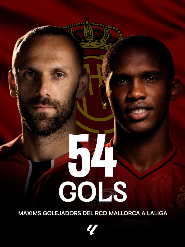 Muriqi iguala a Samuel Eto’o como máximo goleador histórico del RCD Mallorca en <a href="/LaLiga/">LALIGA</a> 🏴‍☠️

𝐄𝐫𝐞𝐬 𝐡𝐢𝐬𝐭𝐨𝐫𝐢𝐚 𝐝𝐞𝐥 𝐑𝐂𝐃 𝐌𝐚𝐥𝐥𝐨𝐫𝐜𝐚, 𝐩𝐢𝐫𝐚𝐭𝐚 ❤️🖤