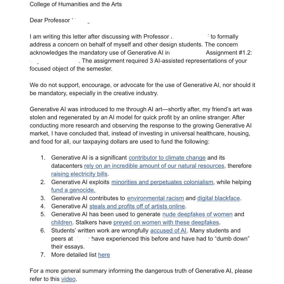 joyific4tion's tweet image. so i wrote sent formal letter with source links to the entire dept but got ghosted xD ...

HOWEVER luckily the same letter prevented a city-uni collab project from using ai with a hired graphic designer and instead helped focus purely on art students works :'❤️‍🩹)