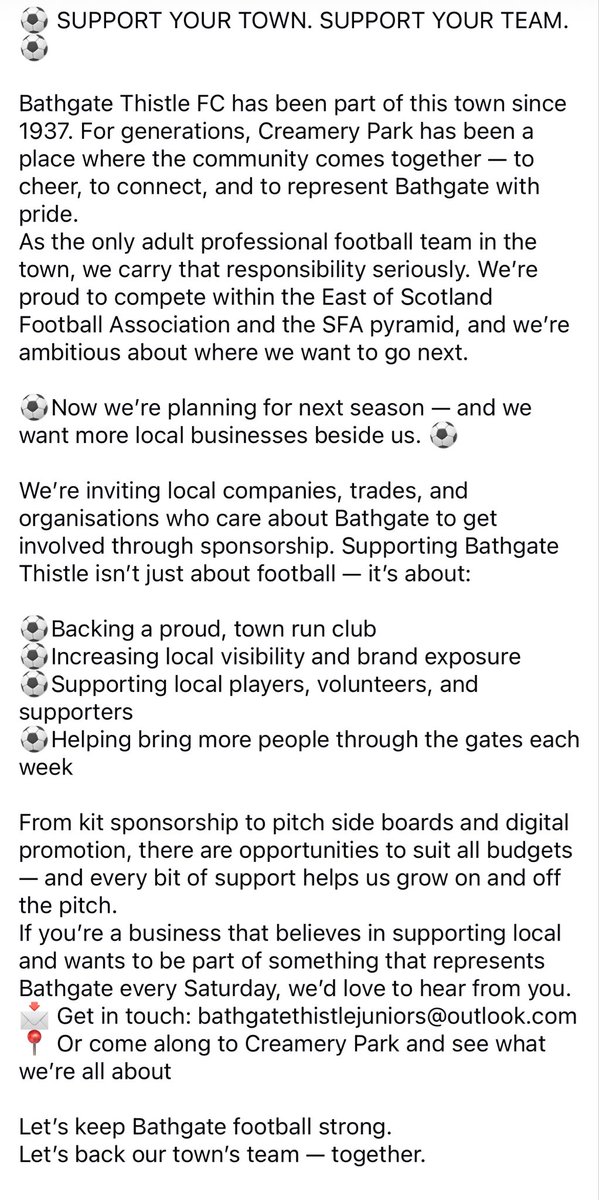 Bathgate Thistle FC tweet media