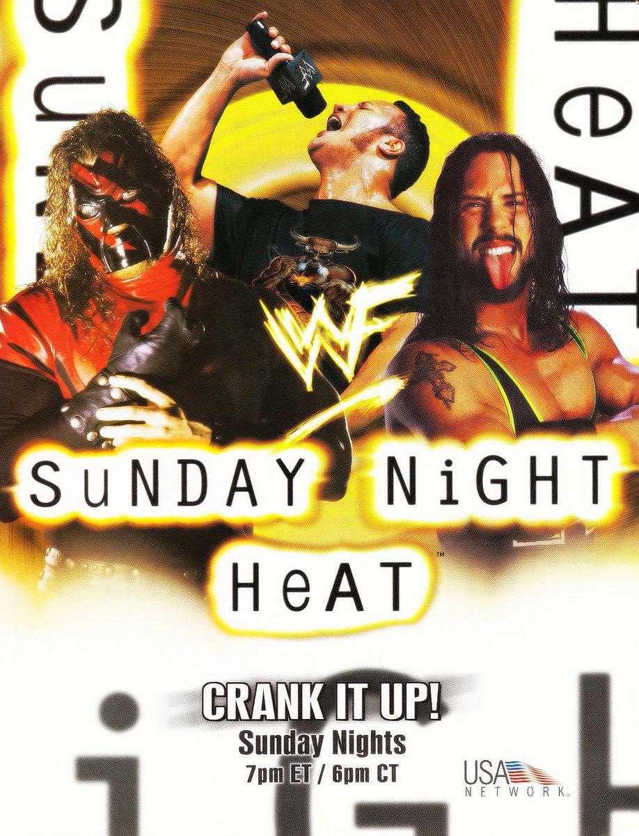 WWFWrestling1's tweet image. Prepare yourself for some Sunday Night Heat! 🔥 #WWF #WWE #Wrestling #SundayNightHeat #Kane #TheRock #XPac