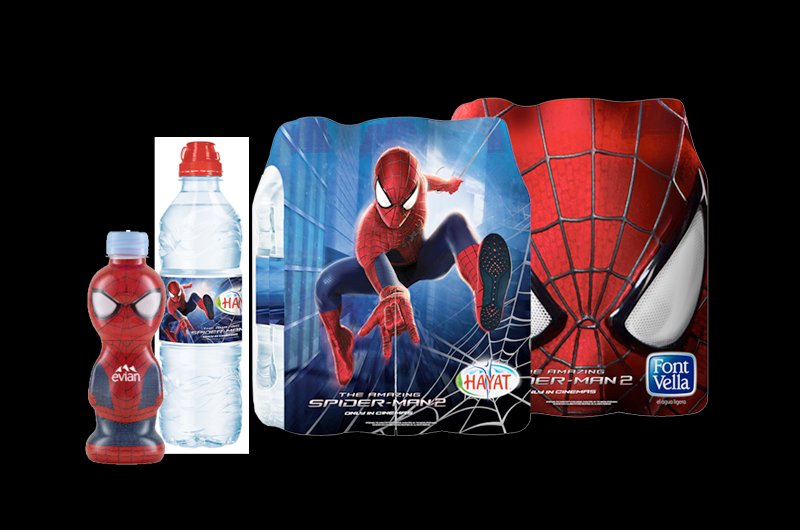 Chris_DiAcqua's tweet image. #Evian 🕸️ The Amazing Spider-Man 2 (2014).

La famosa marca de agua mineral envasada "Evian"(*), con el fin de promocionar el film "The Amazing Spider-Man 2" protagonizada por Andrew Garfield, lanzó una mega campaña publicitaria para publicitar su producto a través de un