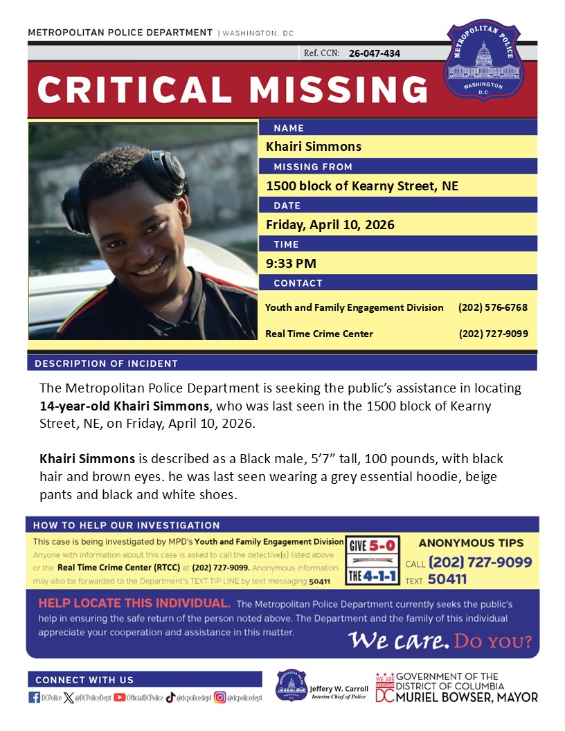 DC Police Department tweet media