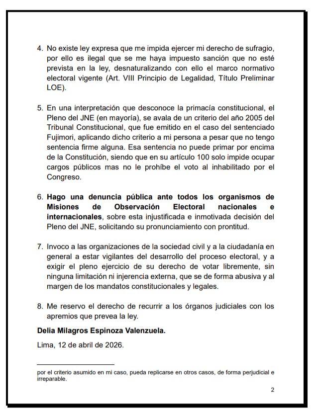 Delia Espinoza Decana CAL 2026-27 tweet media