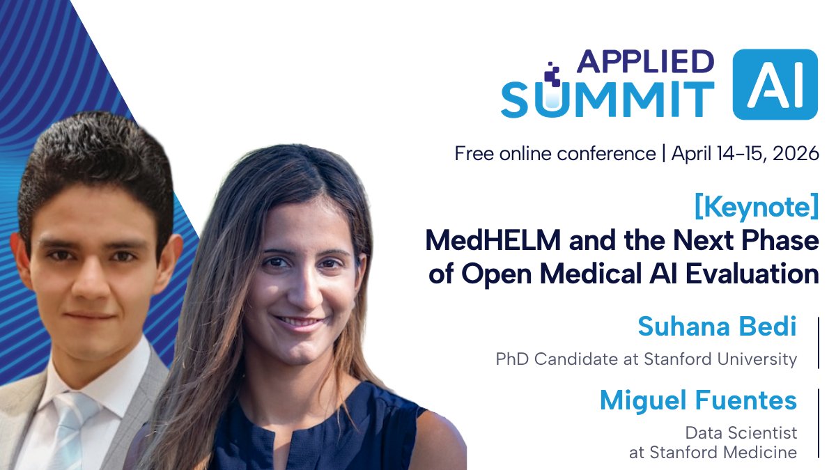 JohnSnowLabs's tweet image. Register and explore the full agenda: hubs.li/Q04brfF30 
📅 April 14–15 | Free Online 

#HealthcareAI #ClinicalAI #ResponsibleAI #MedicalLLM #HealthInnovation