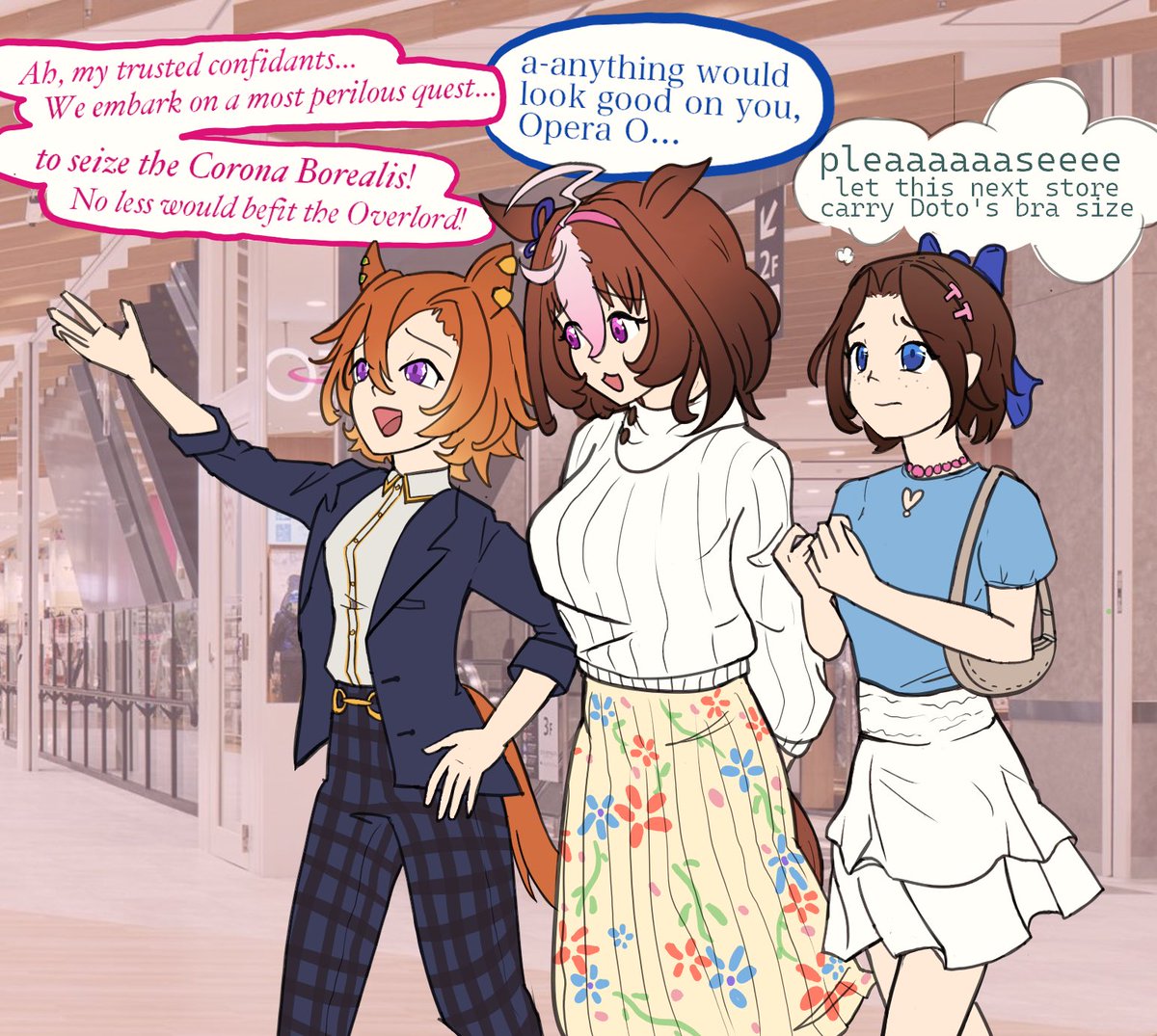 Opera O and Doto's trainer takes them to the mall! what are they thinking about? #opedoto 👑🌀