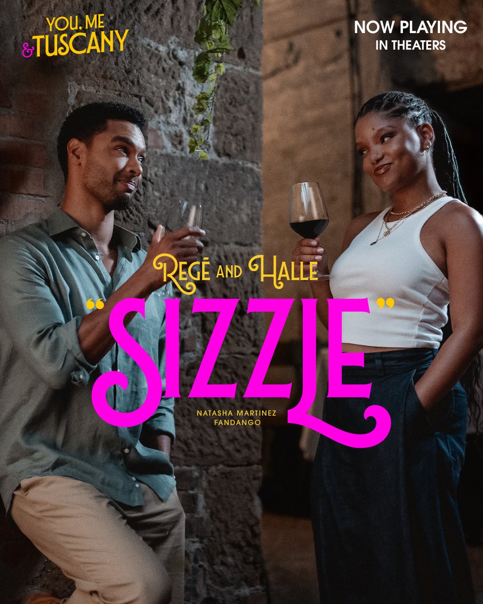 Regé and Halle are bringing the heat 🔥🔥🔥 Experience You, Me &amp; Tuscany in theaters now!