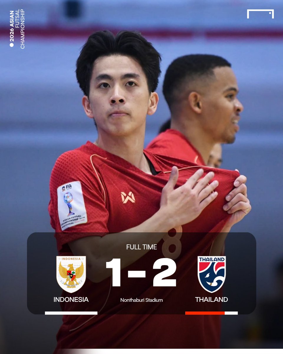 #FT ฟุตซอลชิงแชมป์อาเซียน 2026 นัดชิงชนะเลิศ

🇮🇩 อินโดนีเซีย 1-2 ไทย 🇹🇭

✅️ ราชาอาเซียน 🤴🏆

ครึ่งหลังรูปเกมอึดอัด แฟนบอลลุ้นระทึก แต่ ปาณัสม์ กิตติภานุวงศ์ กดด้วยขวาซัดพาเฮลั่นสนาม และเป็นประตูชัยพา #ช้างศึกโต๊ะเล็ก ทวงคืนแชมป์อาเซียนสมัยที่ 17🔥