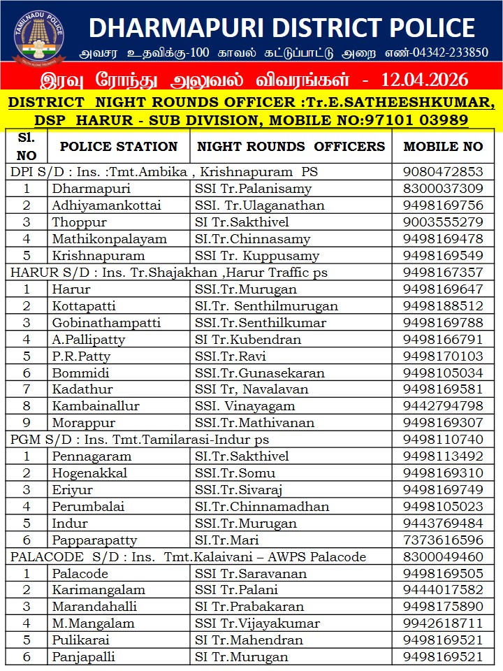 Dharmapuri District Police tweet media