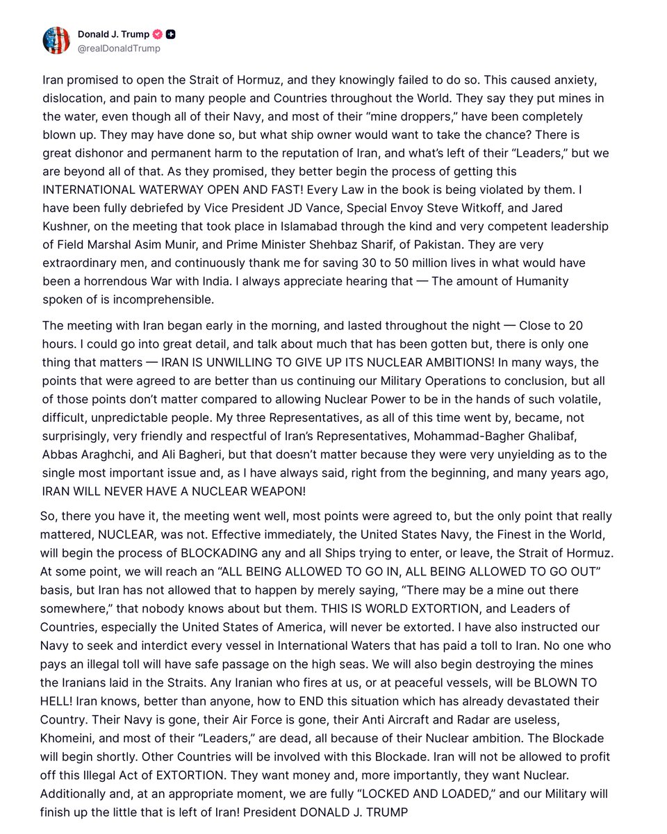 The White House tweet media