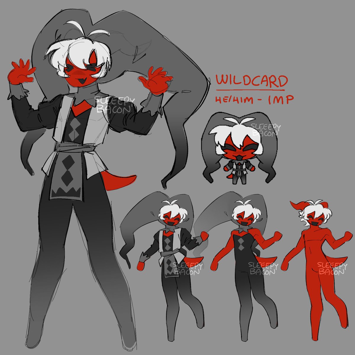 sleeepybacon's tweet image. [oc] Imp made in december that just now got a name lol
#TheRedWingedAngel