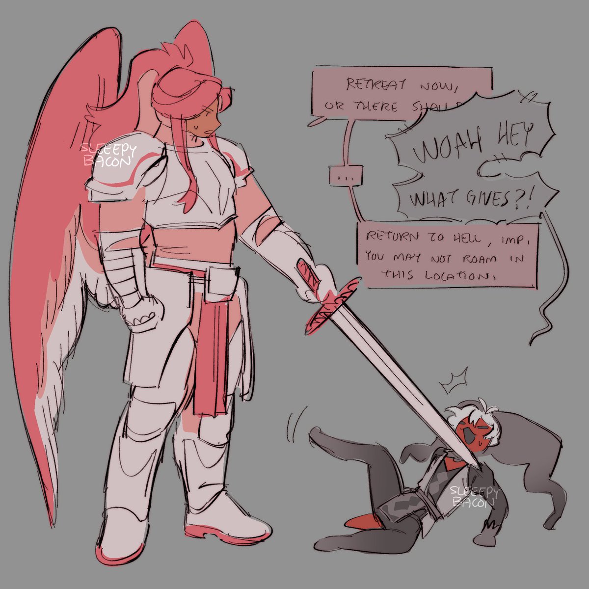 sleeepybacon's tweet image. [oc] Imp made in december that just now got a name lol
#TheRedWingedAngel