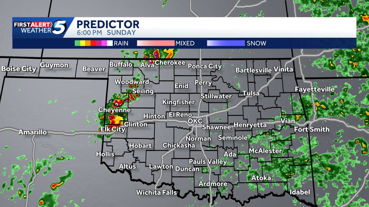 mikaylasmithwx's tweet image. Here's the deal. There is a chance for more storms this afternoon, but it is conditional. *IF* storms clear out fast enough this morning, and the atmosphere is able to recover, storms go up in western OK by 4pm-5pm. #okwx #storms