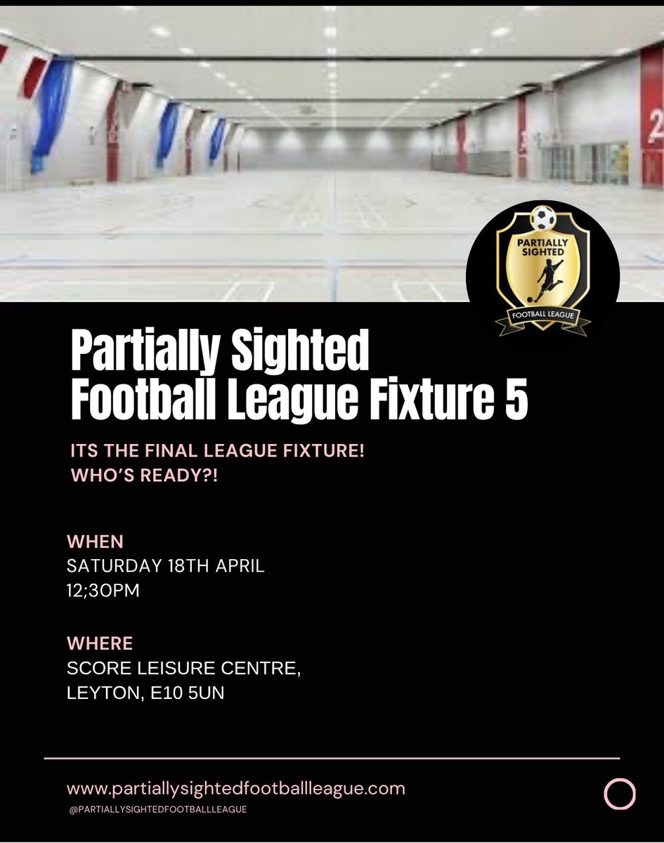Partially Sighted Football League tweet media