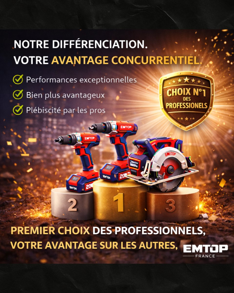 EMTOP_FRANCE's tweet photo. 🥇 Quand performance et budget travaillent ensemble, le choix devient évident.
✔ Plus avantageux
 ✔ Plus cohérent
 ✔ Plus accessible
#EMTOPFrance #PremierChoix #ProfessionnelsFrance #QualitePrix #PerformanceAccessible https://t.co/ic6jZkvw3h