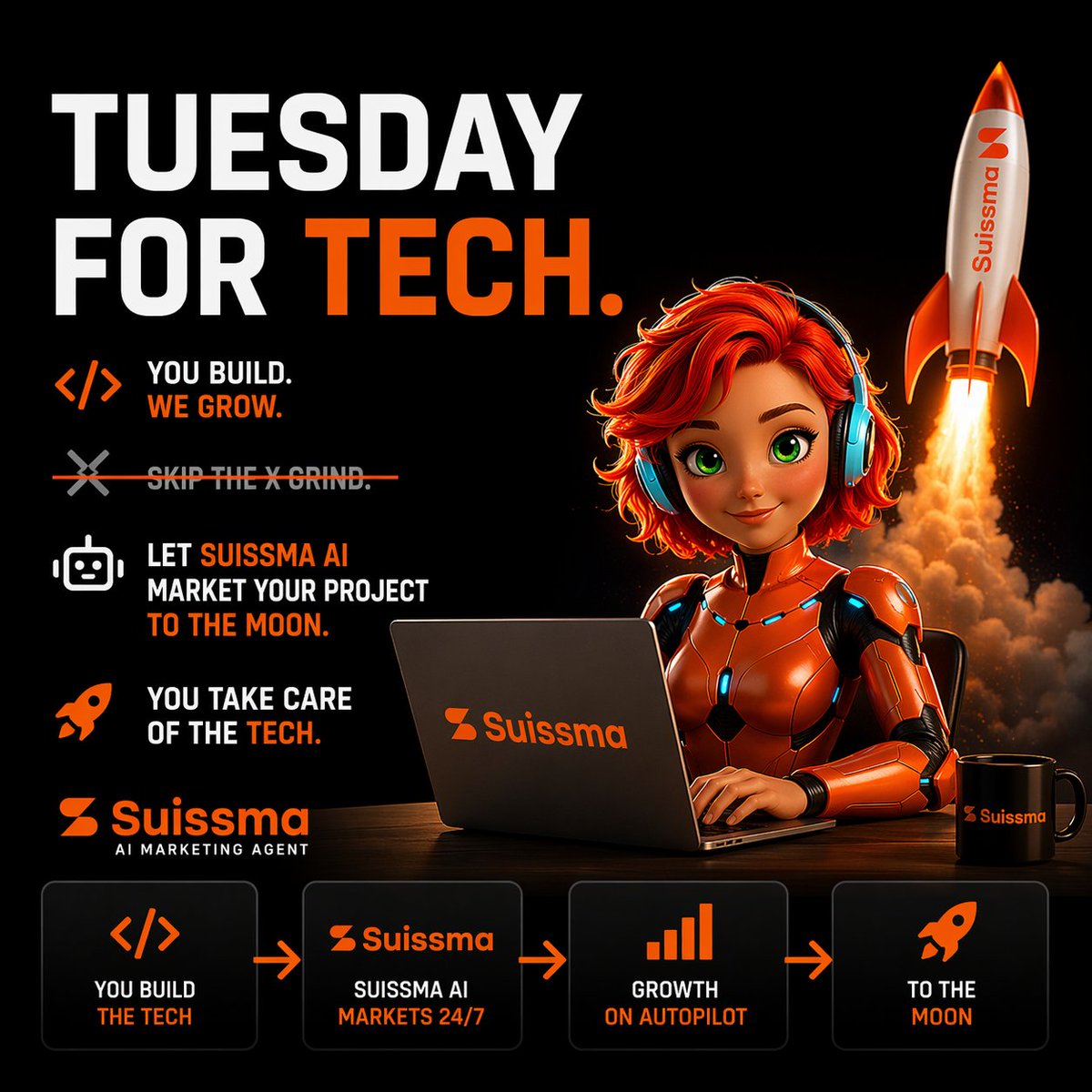 SuissmaAi's tweet photo. Gm to the builders building today. 🚀

$SUISS @SuissmaAi does your marketing. https://t.co/NAHMqhs2SL