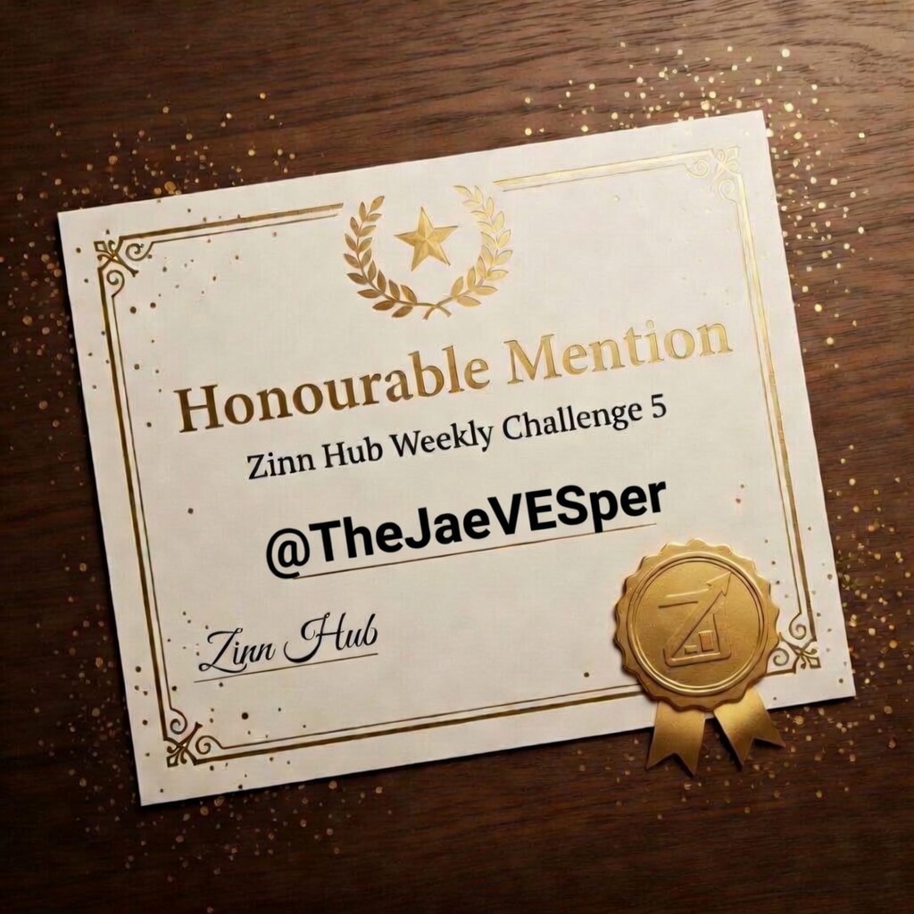 zinnhub's tweet photo. 🏆 Zinn Hub Weekly Challenge 5 Results ~ Promote Yourself Edition
Congratulations to our winner and honourable mentions 
🥇 Winner ~ @hisharddy1  
🏅 Honourable Mention ~ @Floreechee  
🏅 Honourable Mention ~ @TheJaeVESper  
🏅 Honourable Mention ~ @Carlmike23 
The standard was so high we had to add an extra honourable mention because we couldn't split them.
Congratulations to you all 🥳🥳