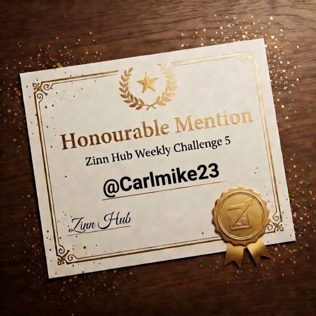 zinnhub's tweet photo. 🏆 Zinn Hub Weekly Challenge 5 Results ~ Promote Yourself Edition
Congratulations to our winner and honourable mentions 
🥇 Winner ~ @hisharddy1  
🏅 Honourable Mention ~ @Floreechee  
🏅 Honourable Mention ~ @TheJaeVESper  
🏅 Honourable Mention ~ @Carlmike23 
The standard was so high we had to add an extra honourable mention because we couldn't split them.
Congratulations to you all 🥳🥳