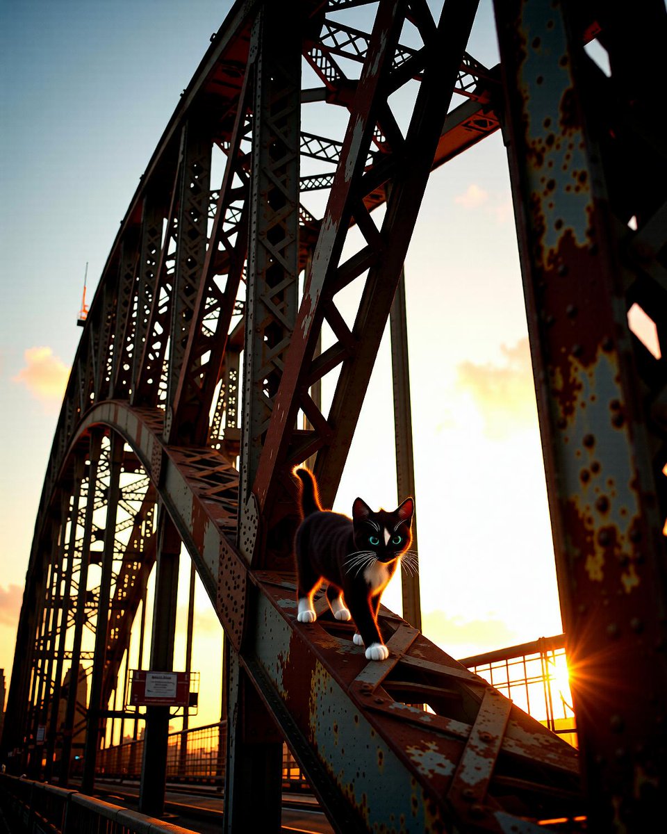 🎈 My big sky landing adventure on the giant metal arch 😽 Sydney is dazzling ✨ Just exploring and soaking up all the glorious golden vibes 🧡🐾
#FeliniRocks #HarbourBridge #Sydney