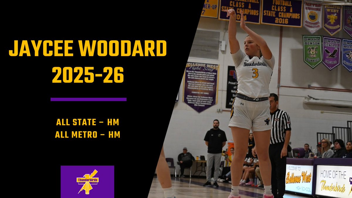 LadyTBirdBBall's tweet photo. Congratulations to Junior Guard @jaycee_woodard Jaycee averaged 7.6 ppg &amp; 4.1 reb while making a team high 56 three pointers this season. She was recognized as Honorable Mention All-Metro &amp; All-State. https://t.co/rghHWF43VJ