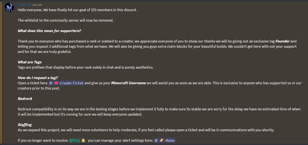 ChristSMP's tweet photo. Here's an update on the #ChristSMP's Community Minecraft Server
The Discord link is in the linktree link below
https://t.co/dIWEvZUJri https://t.co/brabpA3dZE