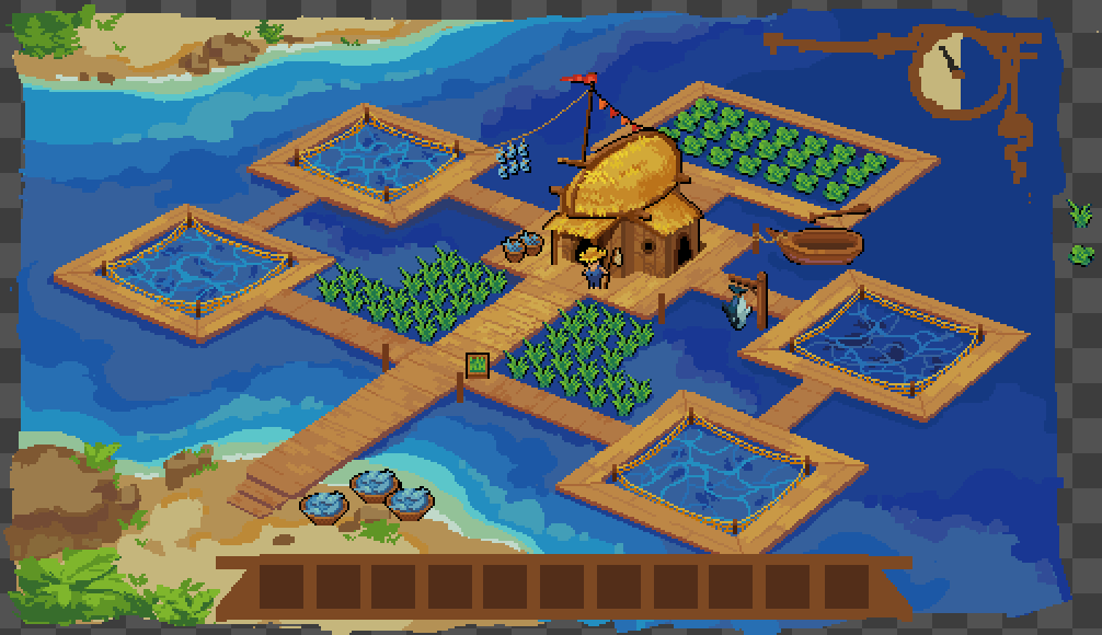 WIP. Slowly working on a water farm.🦑