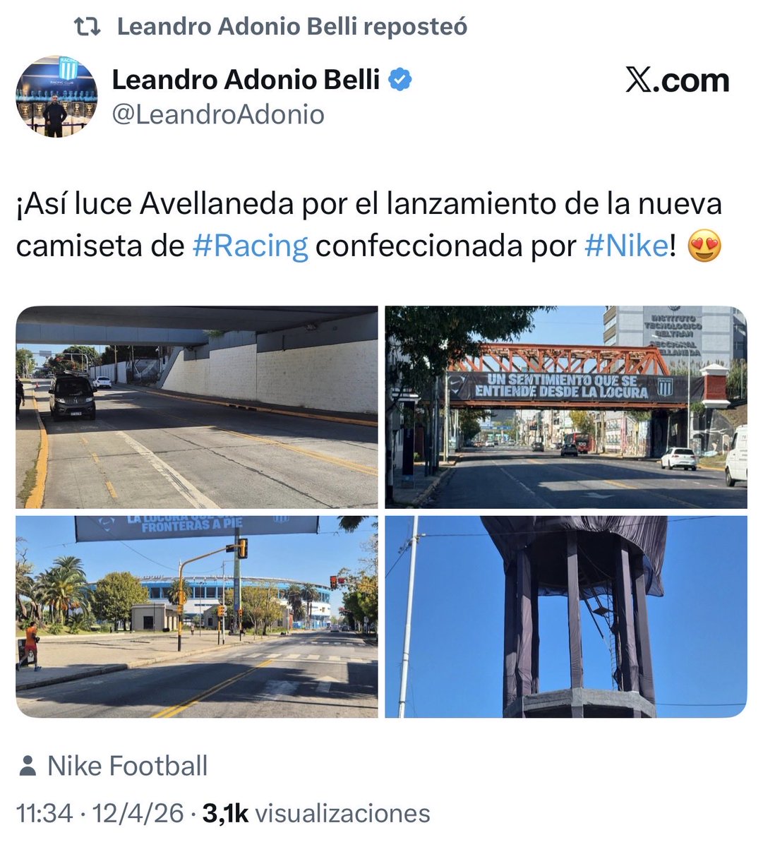 Factos de Racing tweet media