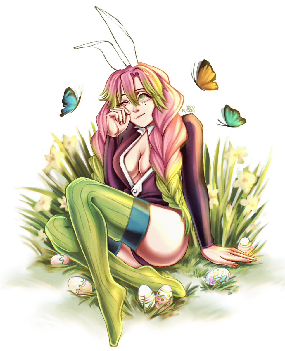 fluffy___art's tweet photo. Happy Easter!🍡🎀🥚
#mitsuri #kanroji #kimetsunoyaiba #demonslayer #fyp #commissionsopen https://t.co/ZLropmqtgf