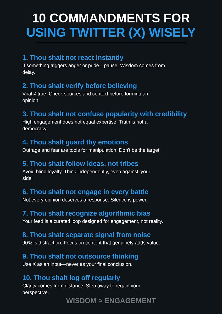 In an attempt to break the negative effects of X, drafted pearls of wisdom for its optimal usage.

Read and share with others.