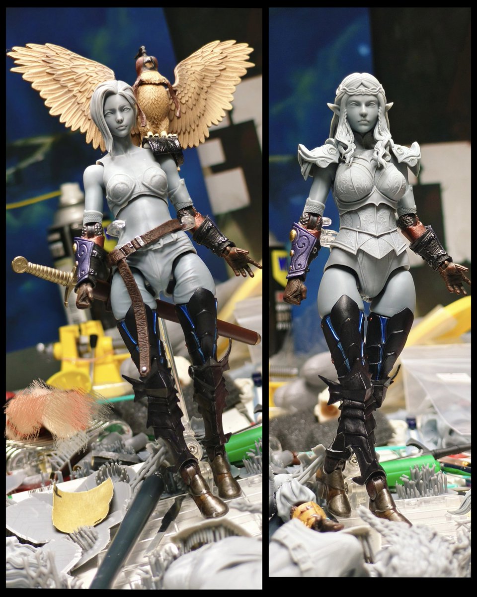 WHanshin's tweet photo. Testing new upgrade parts for Mythic Legions. Mostly generic clothing, sleeves and pants for easy customization.

#mythiclegions
#ファンタジーフィギュアで遊ぼう https://t.co/AP77BmKwyY