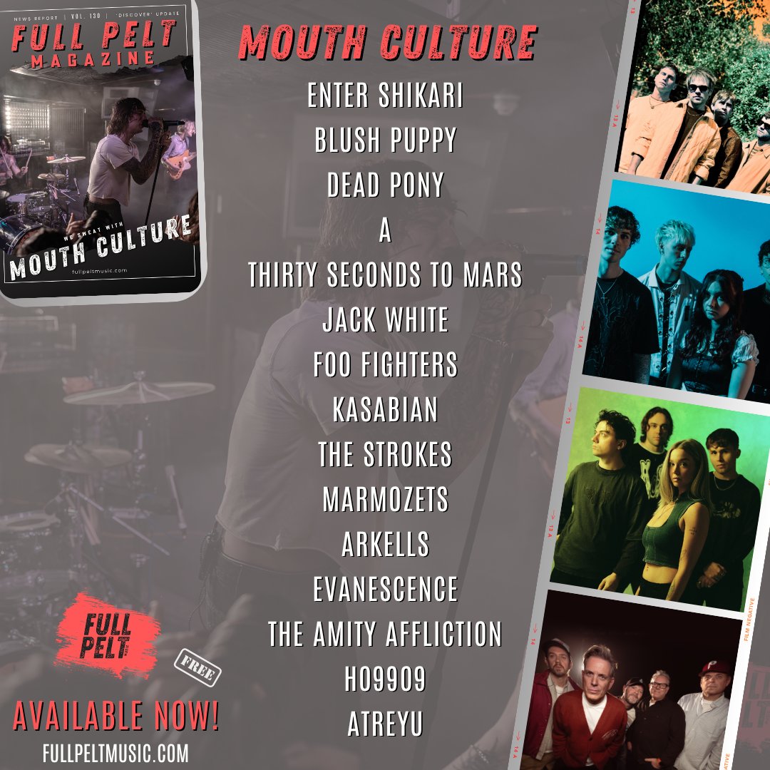 fullpeltmusic's tweet photo. 📢Full Pelt Magazine 130

On the cover - We catch @themouthculture live

+ We review new releases from @ENTERSHIKARI &amp; @blushpuppyband

+ 'Discover' spotlight on #sesamegirl #thefalls &amp; @BandBrightshade

+ Our News Report &amp; much more!

FREE READ ⬇️
https://t.co/5TEa7hzeHM https://t.co/w8TD8ernUB