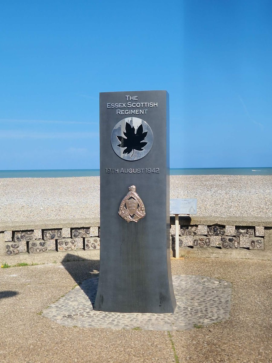 The Essex Scottish Regiment Memorial in Dieppe. 

On Aug. 19, 1942, 553 of the unit's men stormed the sector codenamed Red Beach. Of those, only 51 were evacuated to England at the end of the raid, two of whom subsequently died of their wounds.