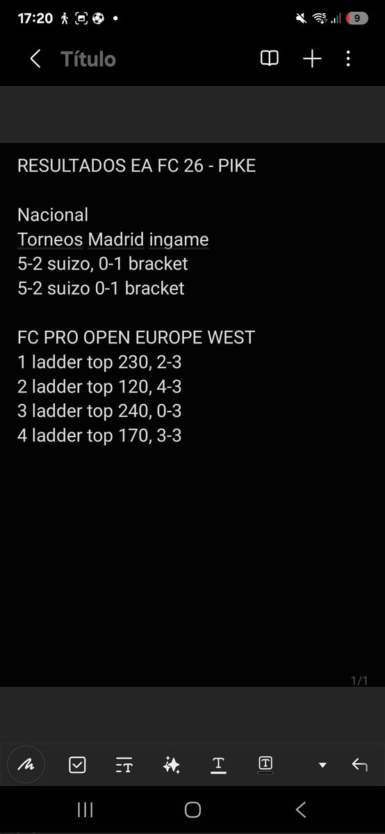 ts_pike's tweet photo. Como el año pasado, publico mis resultados y confirmo que me encuentro Free Agent de cara a FC 27.

Esta temporada he quedado
aproximadamente Top 10 de España dentro del ranking europeo, una pena la falta de torneos. https://t.co/txkQyilv5f