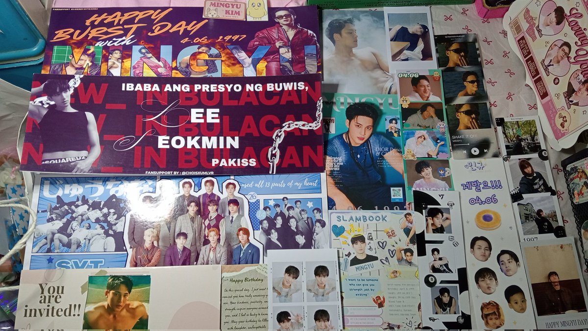 wnslover's tweet photo. Thank you very much to those who gave freebies and made trades with me and my friends. Even though it was tiring because of the hot weather, we still enjoyed it. We'll see you again on May 30 carats. 🥹🫶 

 @untilifoundgyu at #TheBay! 🩷🩵 https://t.co/wztmRAH60q