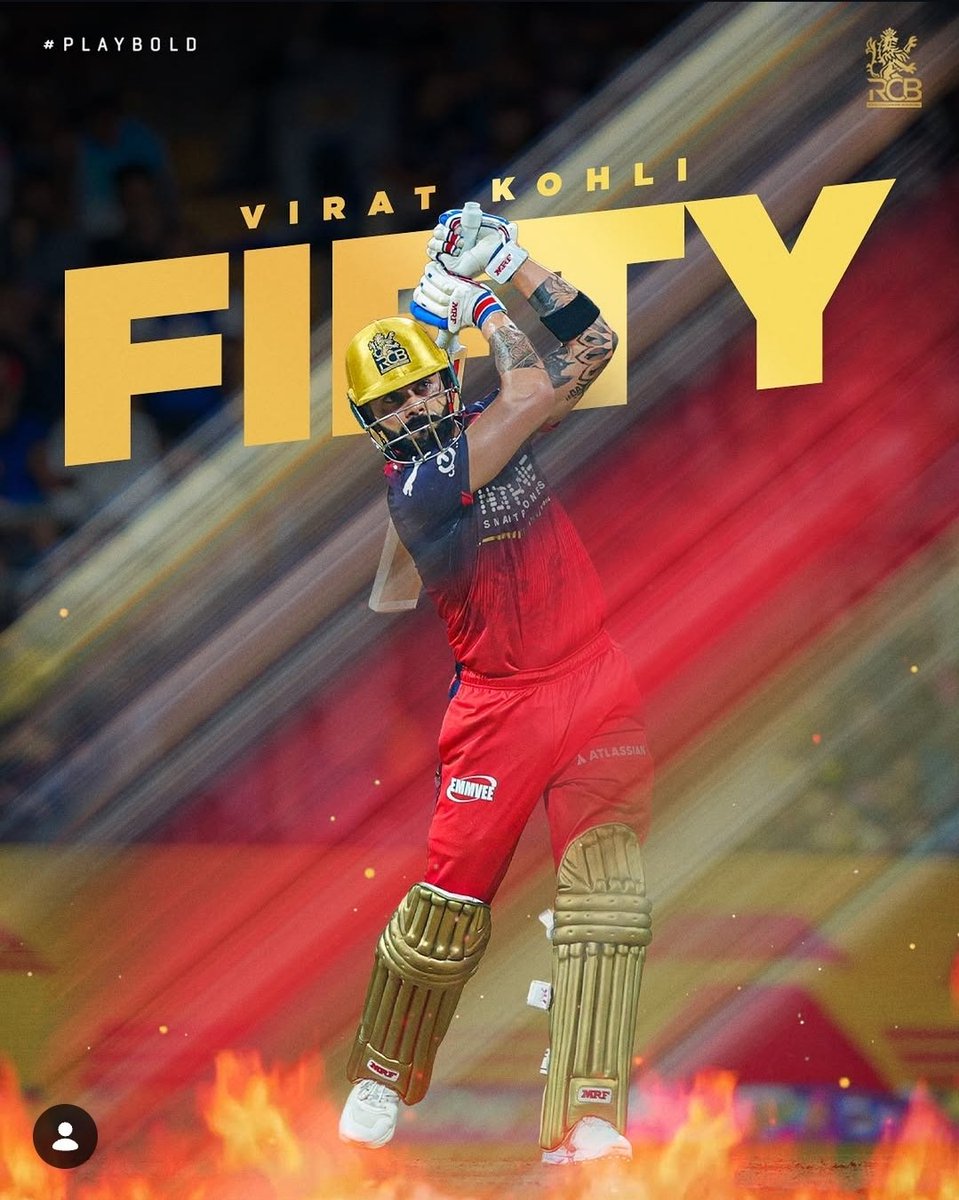 JPdza28791's tweet image. #royalchallengers.bengaluru #virat kohli fifty at
#Wankhede. Classic.
Held the fort like a true #King. Well played. 🐐