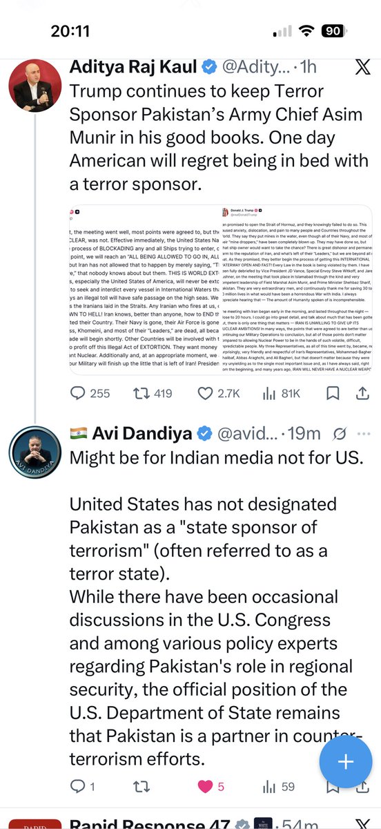 There are some sane voices in India .. who know what actually is right .. Indian Media has gone Bonkers … #iran #Pakistan #iranwar <a href="/avidandiya/">🇮🇳 Avi Dandiya</a>