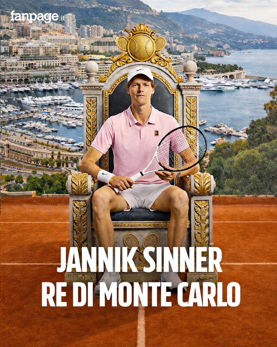 #Sinner si prende tutto: batte #Alcaraz, vince Monte Carlo e torna il numero 1 del tennis: fanpa.ge/e1NLE