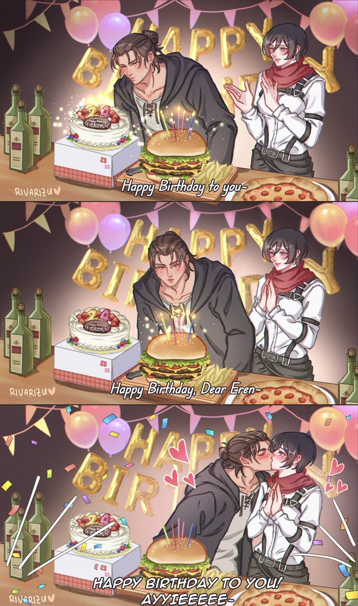 Eren’s birthday + AOT wrap-up party 🥂🎂🎉 (1/2) #エレン生誕祭2026