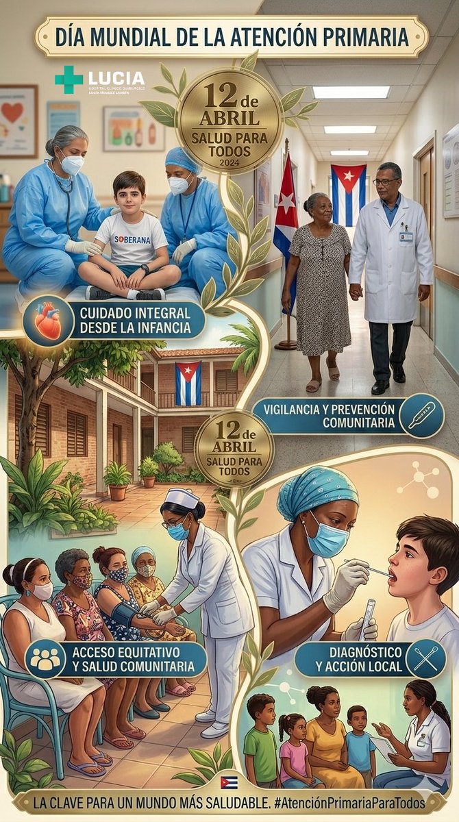 Hoy rendimos homenaje a quienes, desde la Atención Primaria, siembran salud, esperanza y bienestar en cada comunidad.
Porque cuando la salud nace en el barrio, la vida florece en toda la sociedad.
#CubaPorLaVida 
#SanctiSpíritusEnMarcha