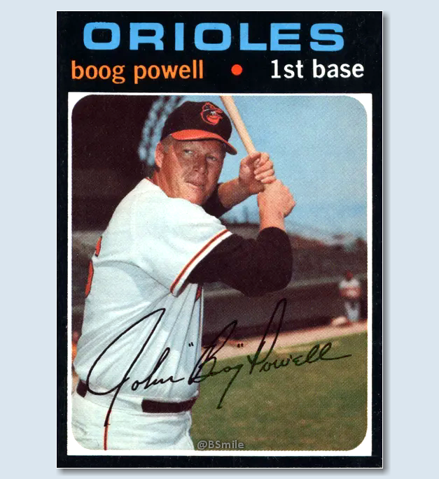 BSmile's tweet image. 1971 Topps Boog Powell Baseball Card #MLB #Orioles #Legend