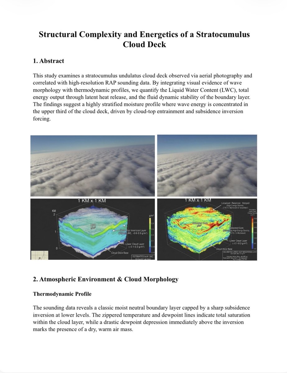 Ohvlywx's tweet photo. Structural Complexity and Energetics of a Stratocumulus Cloud Deck

#aerial #cloudscience #cloudphysics #meteorology #physics #aerospace #engineering #storm #cumulus #wx #clouds #aboveclouds #air #watervapor #science #cloudscape #ScienceFacts #DidYouKnow #EarthScience #Climate https://t.co/BR2lJ8uWuu