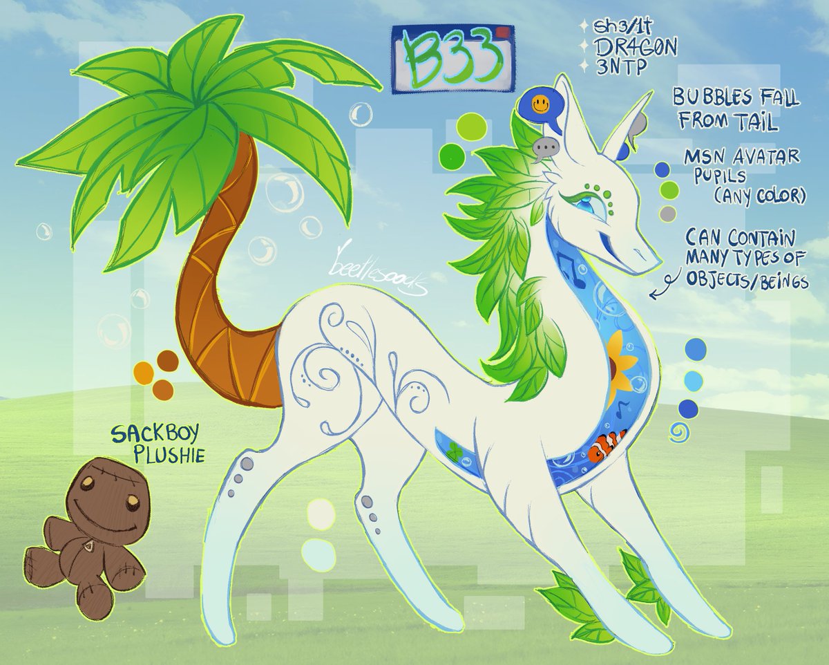 quick refsheet for my new mainsona 🫧 
#furrytwt #furryoc #furryfandom