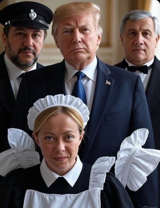 DesperateSalvi1's tweet photo. @GiorgiaMeloni Continuate a prendere batoste grazie al vostro padroncino #Trump. I prossimi siete di nuovo voi. Lo sai vero? https://t.co/g5G1FeKyyr