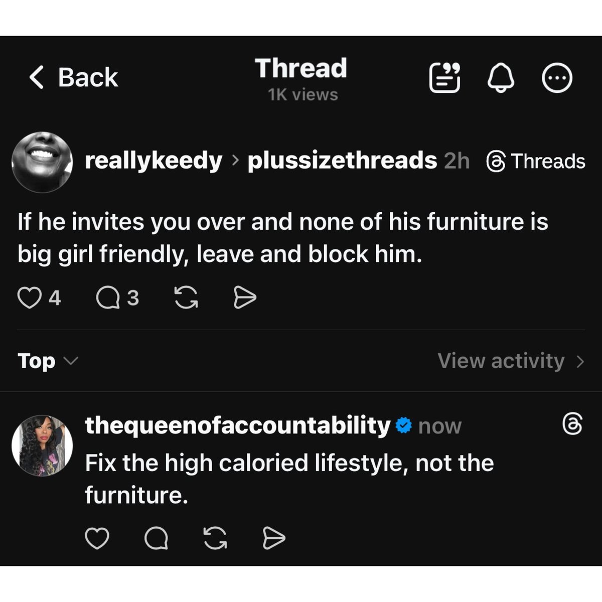 celebriD's tweet photo. Blocked me over the truth. Men do not have to accommodate poor eating habits, High Caloriesha. https://t.co/fVYLLRSHp9